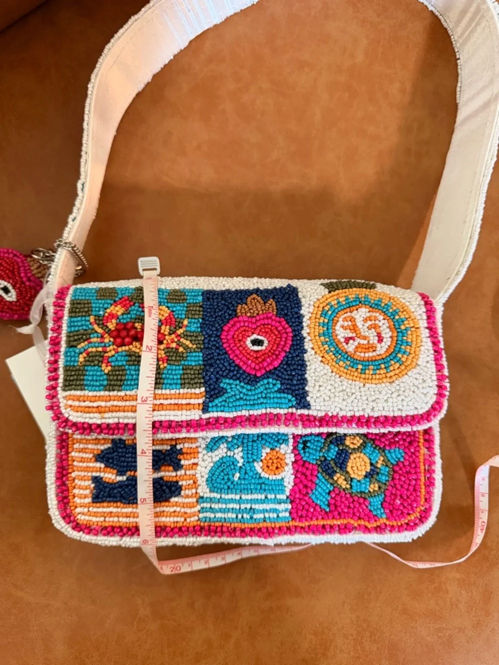 Viral TJ Maxx Beaded Crab Evil Eye Bag Made in India Colorful TikTok Trend Purse - Picture 12 of 15